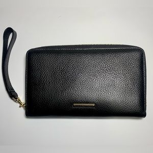 Rebecca Minkoff Regan Genuine Leather Zip Wristlet for iPhone XS MAX 11 PRO 12 8